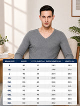 Men Antibacterial Thermal Top with V Neck and Full Sleeves for Winter Base Layering and Cold-Weather Comfort Essentials