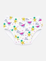 Baby Girls 100% Cotton Inner Elastic Panty with Soft Breathable Fabric for Everyday Innerwear - Pack of 3