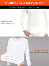 Men Round Neck Full Sleeves Thermal Top for Winter Base Layering, Cold-Weather Comfort and Everyday Innerwear - Pack of 1