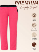 Women Cotton Track Pant with Side Pockets and Regular Fit Jogger Style for Active Casual Wear and Easy Movement