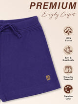 Baby Girls 100% Cotton Solid Shorts for Everyday Casual Wear, Easy Movement and Lounge Comfort - Pack of 1