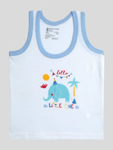 Baby Boys Round Neck Sleeveless Vest for Comfortable Innerwear Essentials, Regular Use and Under-Shirt Wear - Pack of 6