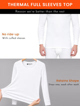 Men Thermal Top with Round Neck and Full Sleeves for Winter Wear, Warm Base Layer Comfort and Regular Use