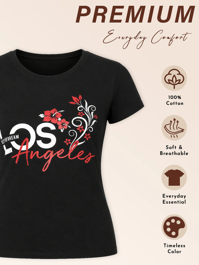 Women T-Shirt Round Neck Half Sleeves with Solid Styling for Casual Wear, Layering and Everyday Comfort