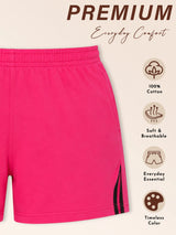 Women 100% Cotton Shorts with Side Pockets, Casual Regular Fit and Comfortable Everyday Styling Essentials