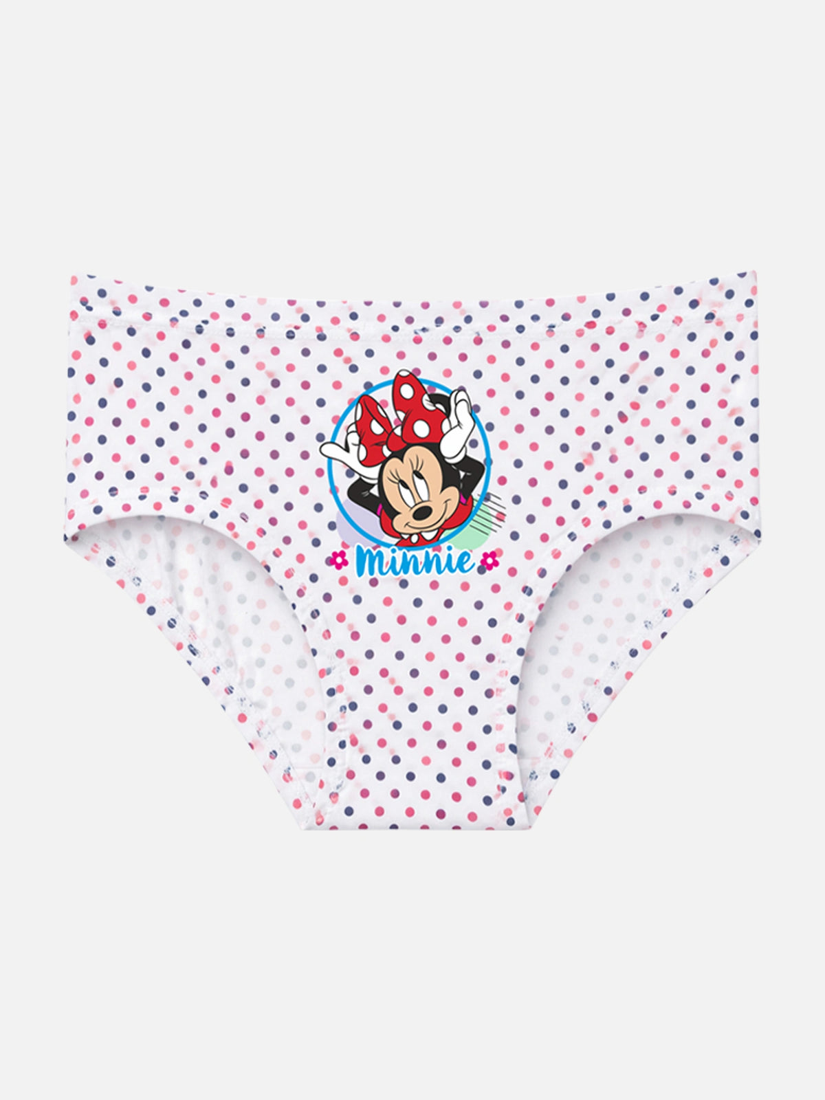Girls Minnie & Friends 100% Cotton Innerwear Panty Inner Elastic for Everyday Innerwear Comfort, Secure Fit and Regular Use - Pack of 3