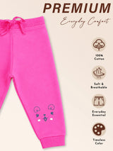 Baby Girls Cotton Track Pant for Everyday Comfort, Lounge Wear, Easy Movement and Casual Wardrobe Essentials - Pack of 1