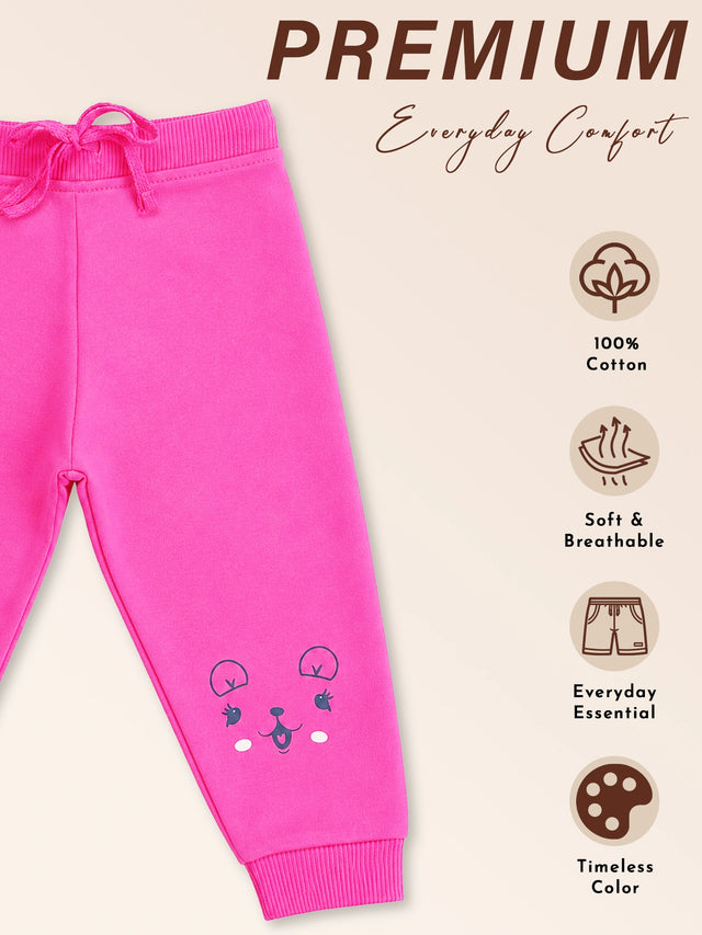 Baby Girls Cotton Track Pant for Everyday Comfort, Lounge Wear, Easy Movement and Casual Wardrobe Essentials - Pack of 1