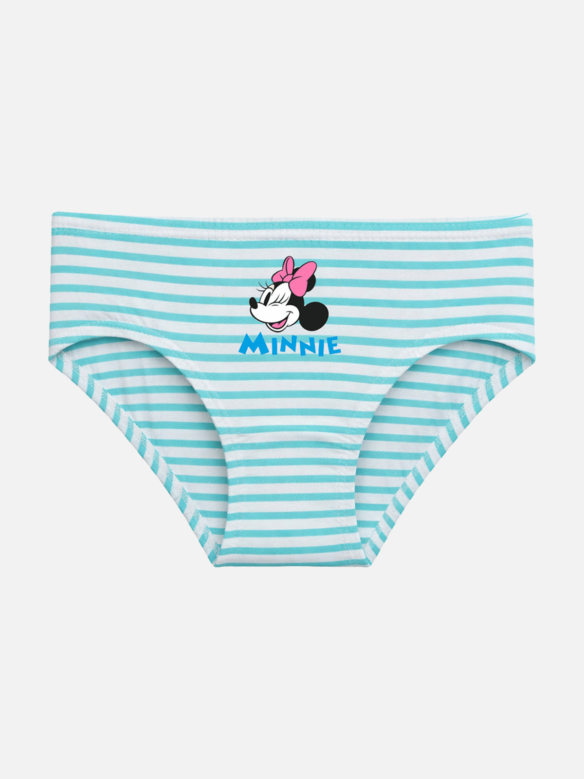 Girls Minnie & Friends 100% Cotton Panty with Inner Elastic for Skin Friendly Everyday Innerwear - Pack of 3