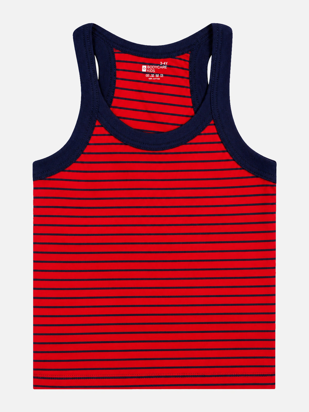 Boys Striped Round Neck Sleeveless Innerwear Vest for Everyday Comfort, Easy Layering and Wardrobe Essentials - Pack of 3