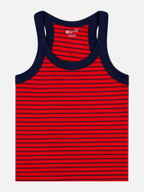 Boys Striped Round Neck Sleeveless Innerwear Vest for Everyday Comfort, Easy Layering and Wardrobe Essentials - Pack of 3