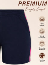 Women 100% Cotton Shorts with Side Pockets, Casual Regular Fit and Comfortable Everyday Styling Essentials