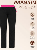 Women Cotton Track Pant with Side Pockets and Regular Fit Jogger Style for Active Casual Wear and Easy Movement