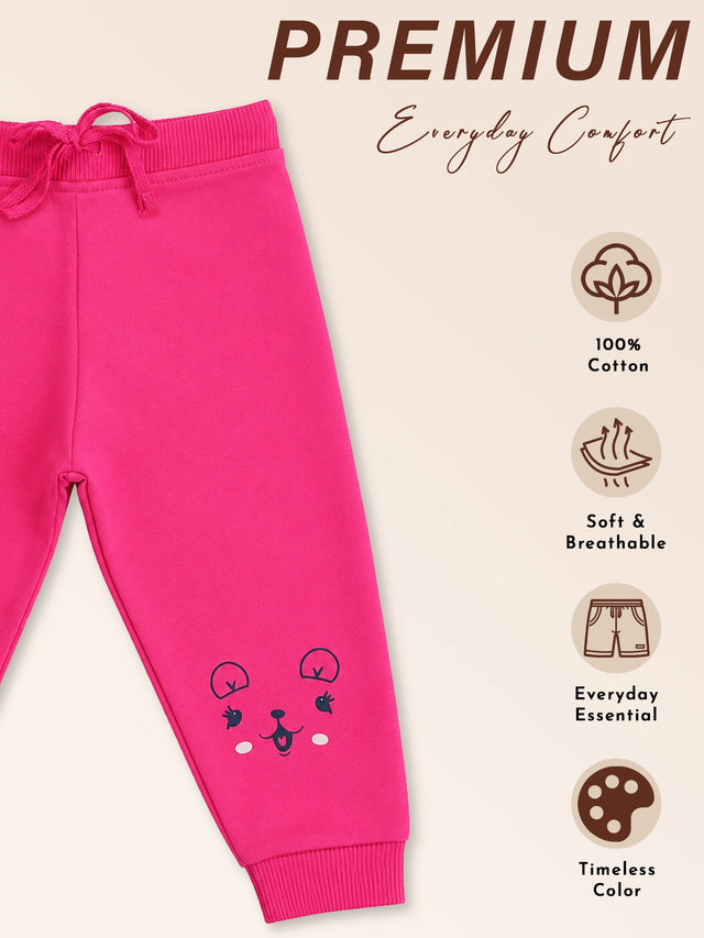 Baby Girls Cotton Track Pant for Everyday Comfort, Lounge Wear, Easy Movement and Casual Wardrobe Essentials - Pack of 1