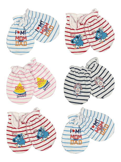 Baby Mittens Pack of 6 - Off White - F