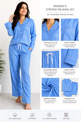 Bodycomfy Women's Polyester Night Suit - Blue