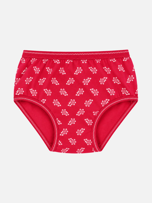 Baby Girls Printed Panties with Top Elastic for Everyday Innerwear Comfort and Regular Wardrobe Use - Pack of 6