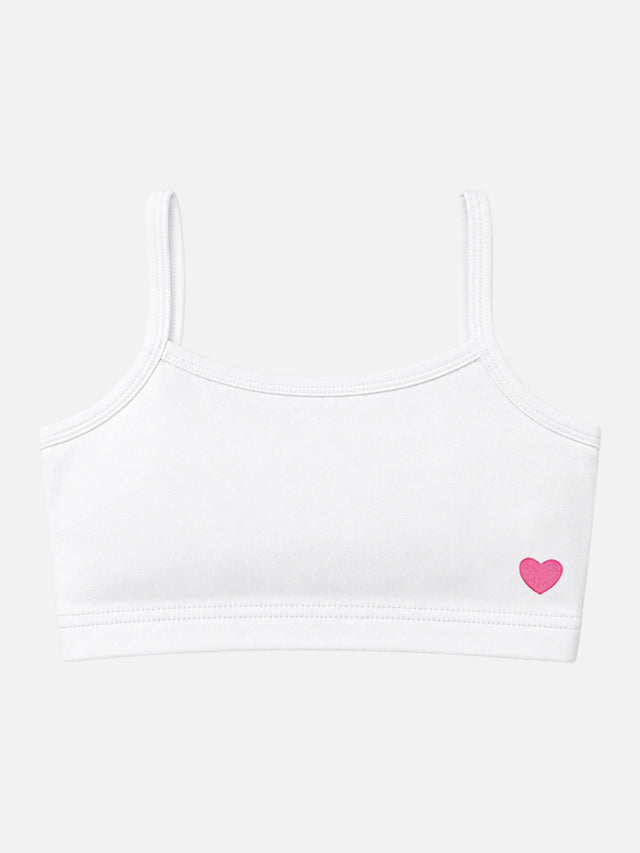 Girls Cotton Sleeveless Crop Top with Inner Elastic for Everyday Innerwear Comfort and Supportive Fit