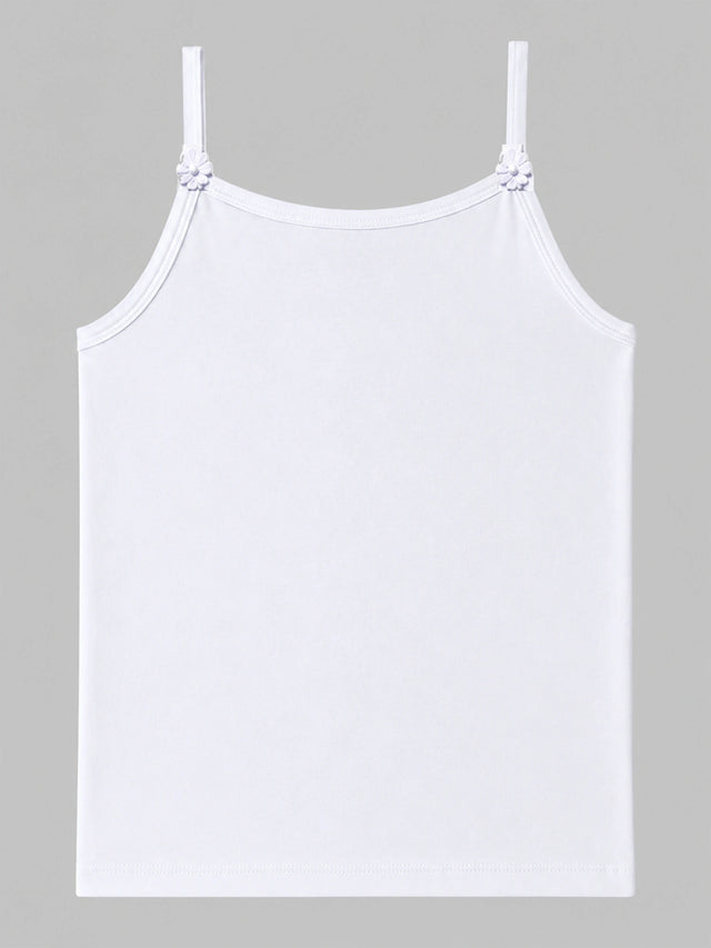 Girls Sleeveless Vest Camisole Design for Comfortable Everyday Innerwear Essentials and Regular Use - Pack of 6