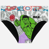 Kids' Avengers Hulk printed briefs with colorful superhero design and comfortable fit