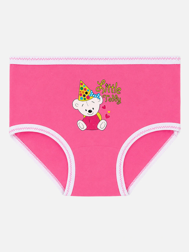 Girls Printed Innerwear Panty with Top Elastic for Everyday Comfort, Easy Fit and Wardrobe Essentials - Pack of 3