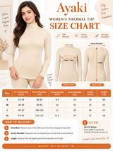 Women Miyabi Thermal Top with High Neck Full Sleeves, Regular Fit Warmth and Winter Innerwear Comfort