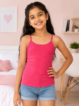 Girls Cotton Camisole Sleeveless Camisole for Everyday Innerwear Comfort and Easy Layering - Pack of 2