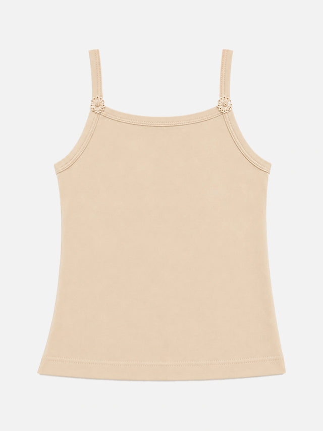 Girls 100% Cotton Printed Sleeveless Vest Camisole for Everyday Innerwear Comfort and Regular Use - Pack of 4