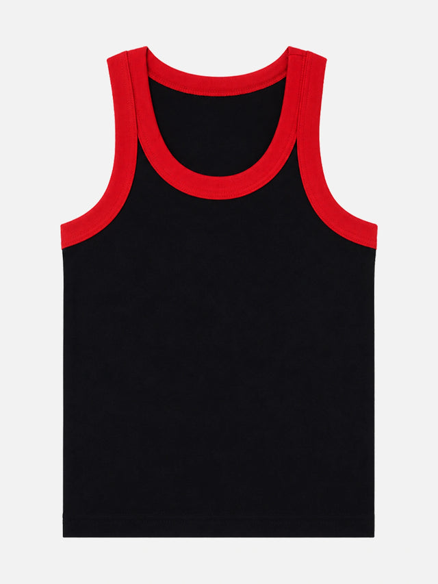 Boys Cotton Rib Round Neck Sleeveless Innerwear Vest for Everyday Comfort and Regular Use - Pack of 4