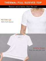 Men Round Neck Half Sleeves Thermal Top for Winter Base Layering, Cold-Weather Comfort and Everyday Warm Innerwear Essentials