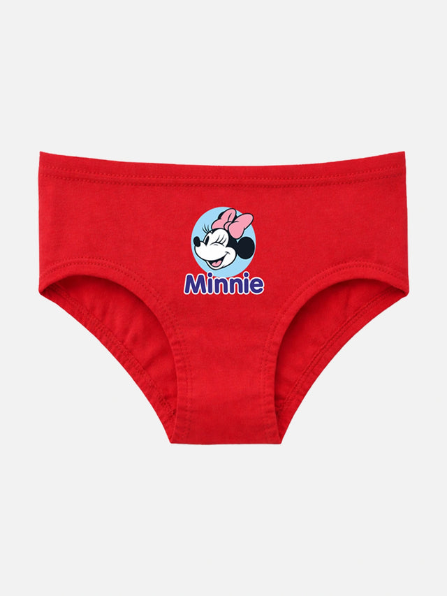Girls Minnie & Friends 100% Cotton Innerwear Panty Inner Elastic for Everyday Innerwear Comfort, Secure Fit and Regular Use - Pack of 3