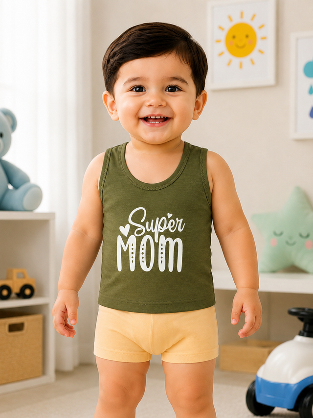 Unisex Baby 100% Cotton Round Neck Sleeveless Vest for Everyday Innerwear Comfort and Easy Dressing - Pack of 3