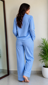 Bodycomfy Women's Polyester Night Suit - Blue