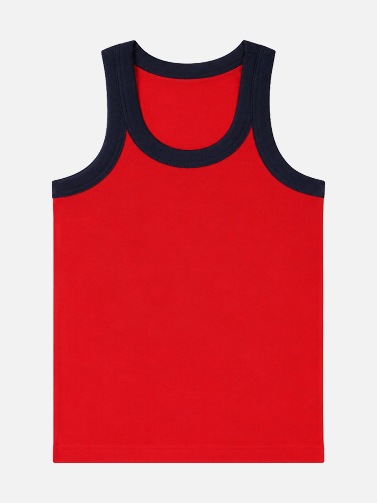 Boys Cotton Rib Round Neck Sleeveless Innerwear Vest for Everyday Comfort and Regular Use - Pack of 4