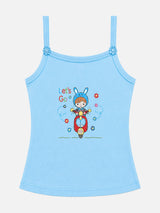 Girls Printed 100% Cotton Vest with Dori Neck, Sleeveless Design and Everyday Innerwear Comfort - Pack of 4