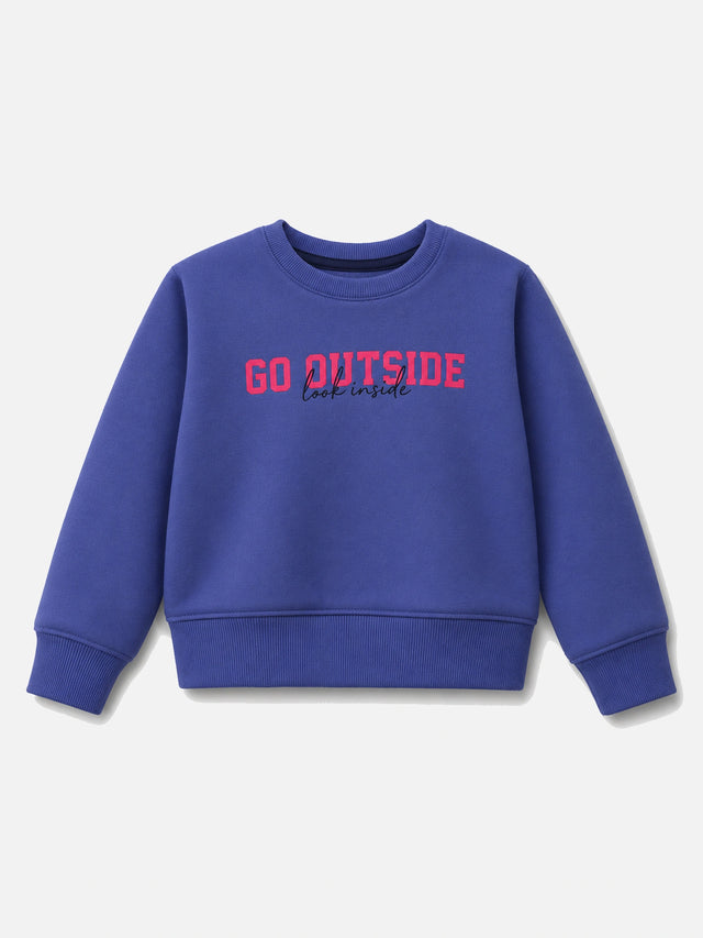 Girls Full Sleeves Round Neck Sweatshirt for Casual Wear, Easy Movement and Everyday Wardrobe Comfort