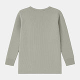 Quilt Antibacterial Unisex Thermal Tops Round Neck Full Sleeves Pack Of 2