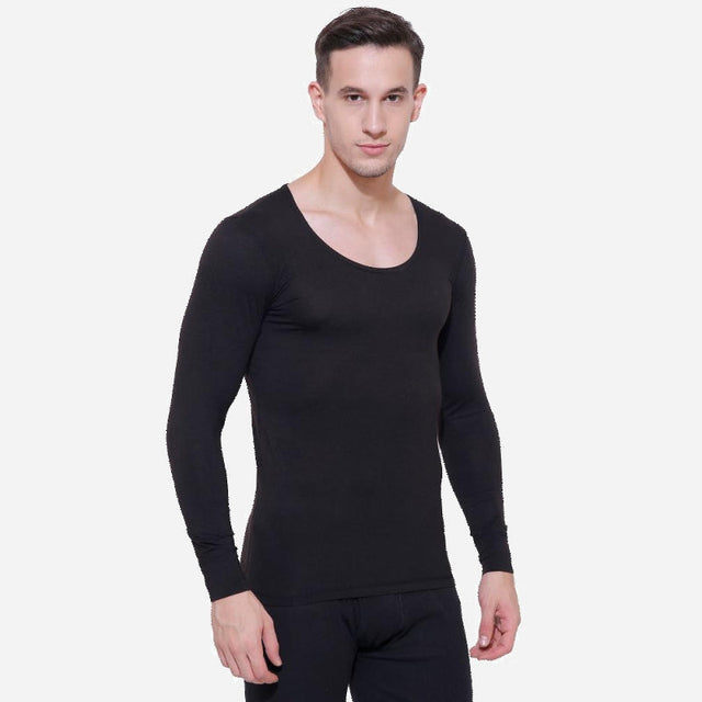 Men Slim Fit Thermal Top Round Neck Full Sleeves - Bodycare