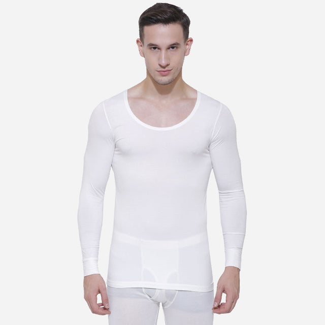 Men Slim Fit Thermal Top Round Neck Full Sleeves - Bodycare
