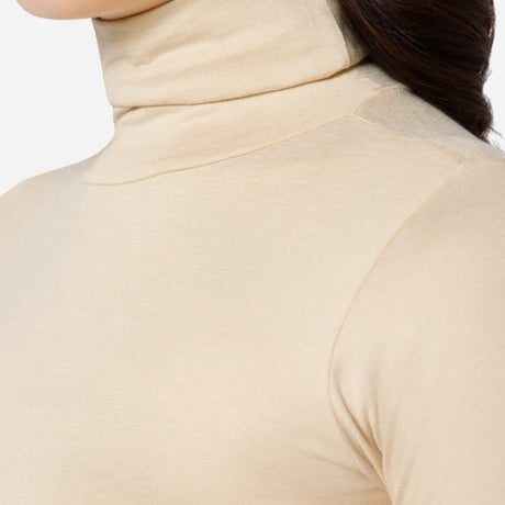 Ayaki Bodycare Thermals Women Miyabi Top High Neck Full Sleeves Solid