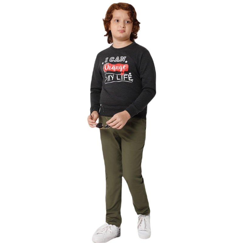 Boys Sweatshirt Round Neck Full Sleeves Pack of 1 - Bodycare