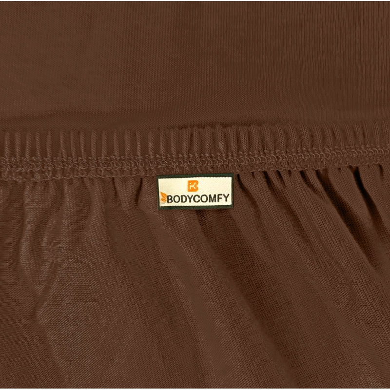 Bodycomfy 100% Cotton Hosiery King Size Fitted Bedsheet – Geometrical Panel Print