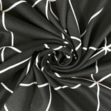 Bodycomfy 100% Cotton Hosiery King Size Fitted Bedsheet – Geometrical Panel Print