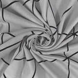 Bodycomfy 100% Cotton Hosiery King Size Fitted Bedsheet – Geometrical Panel Print