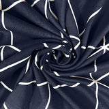 Bodycomfy 100% Cotton Hosiery King Size Fitted Bedsheet – Geometrical Panel Print