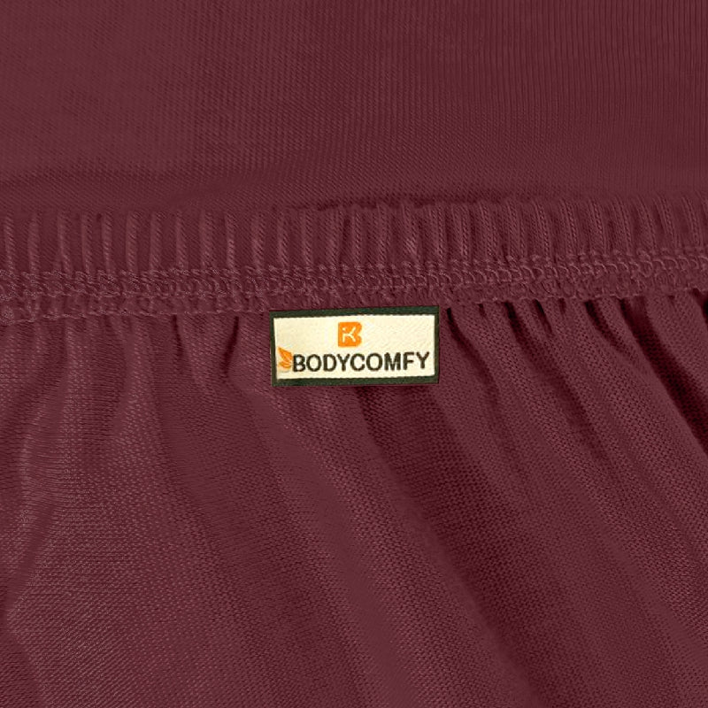 Bodycomfy 100% Cotton Hosiery King Size Fitted Bedsheet – Geometrical Panel Print