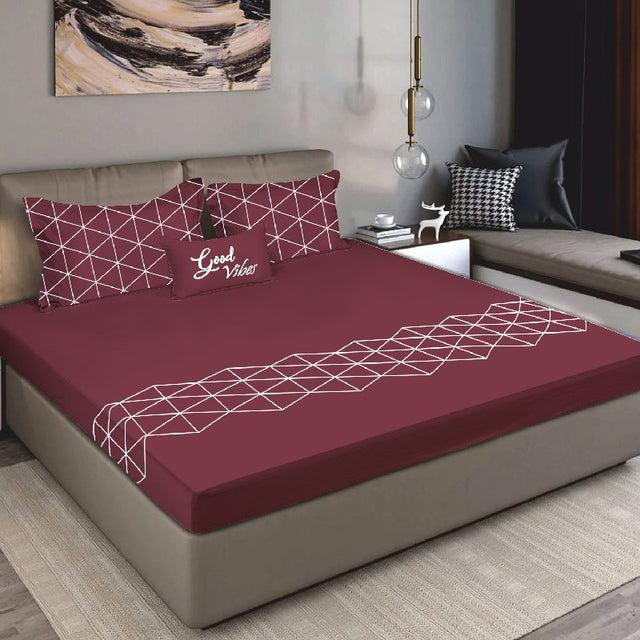 King Size Cotton Bedsheet Solid Salmon Pink - Bodycare