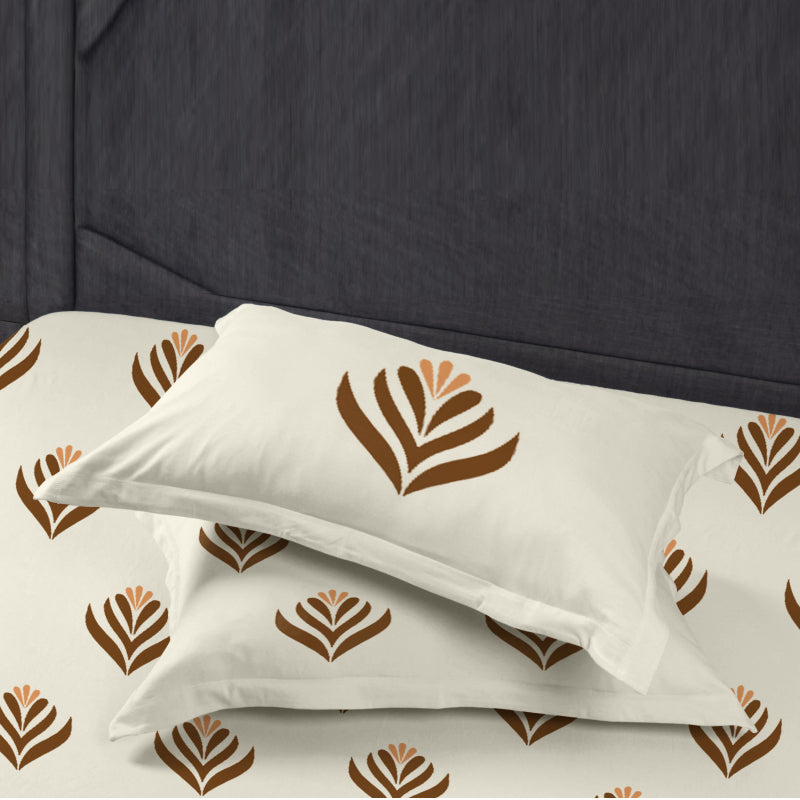 King Size Cotton Fitted Bedsheet Block Floral - Bodycare