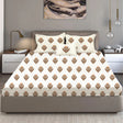 King Size Cotton Fitted Bedsheet Block Floral - Bodycare