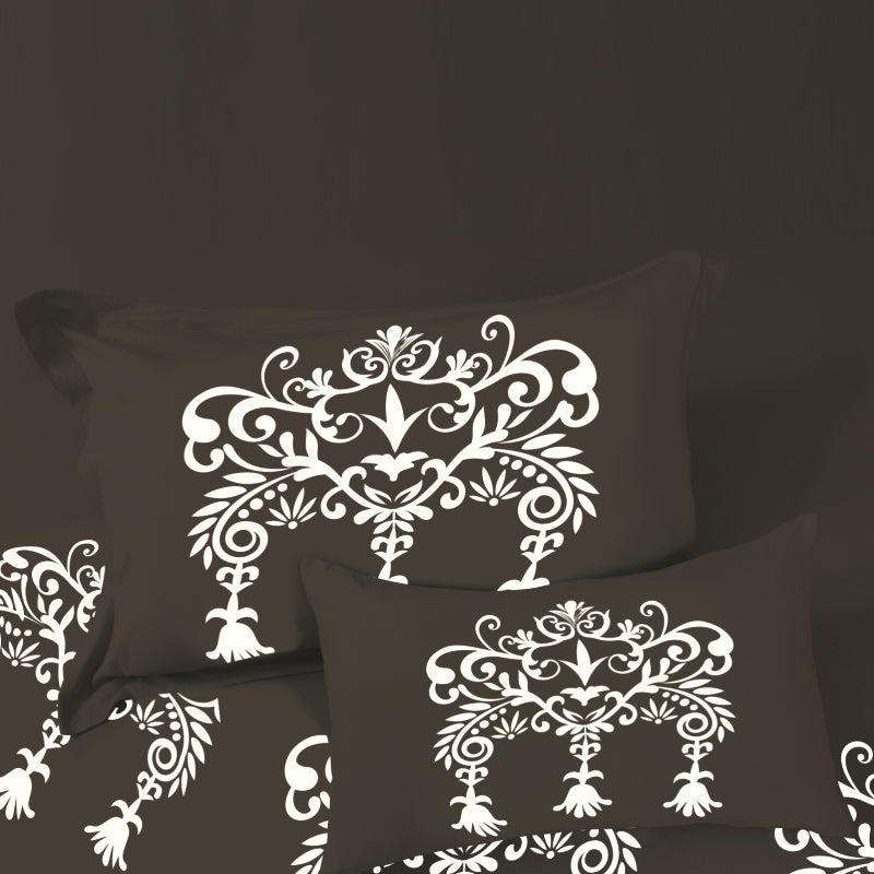 Bodycomfy 100% Cotton Hosiery King Size Fitted Bedsheet – Motif Panel Print